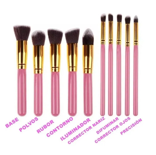 Set de brochas kabuki x10